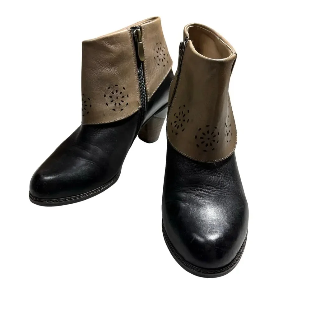 Elite by Corkys Women's Western Style Black & Brown Booties - Size 7 - Barbara